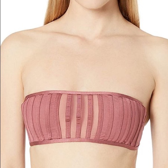 BCBGMaxAzria Other - BCBGMaxAzria Apricot Blush Seams Bandeau Bikini Top, size 8, NWT